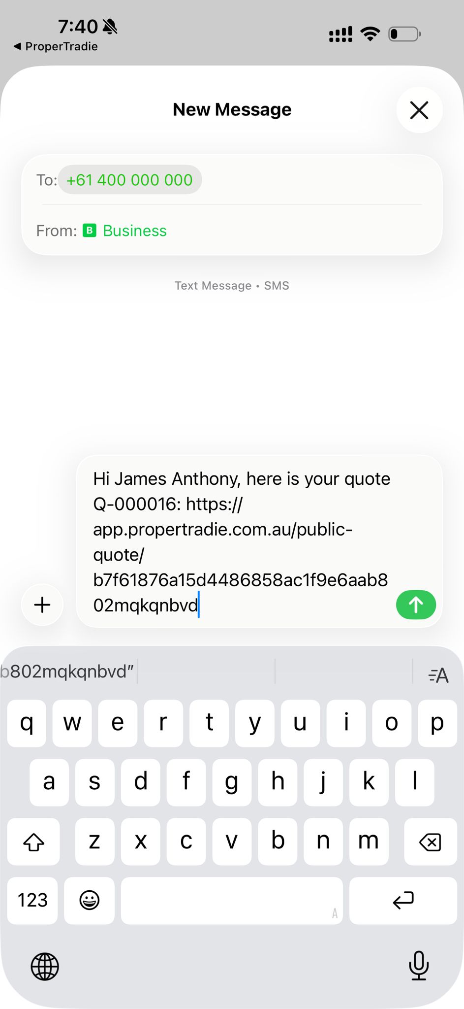 Customer quote approval with digital signature
